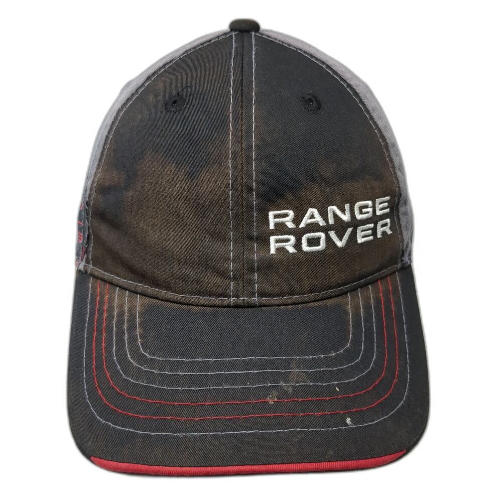 AJM Range Rover Baseball Cap Black Gray One Size Tachometer RPM Checkerboard Hat